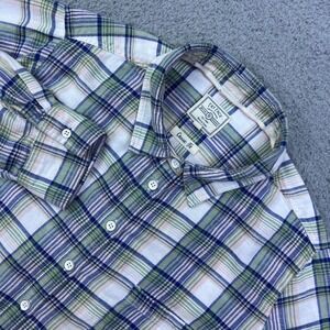 Fat Face Check Shirt‎ Women's 18 Green Sage Brushed Cotton Long Sleeve Button Up
